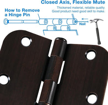 Load image into Gallery viewer, Premium 3.5-Inch Oil Rubbed Bronze Hinges - Ideal for Doors &amp; Windows, 30 Pack
