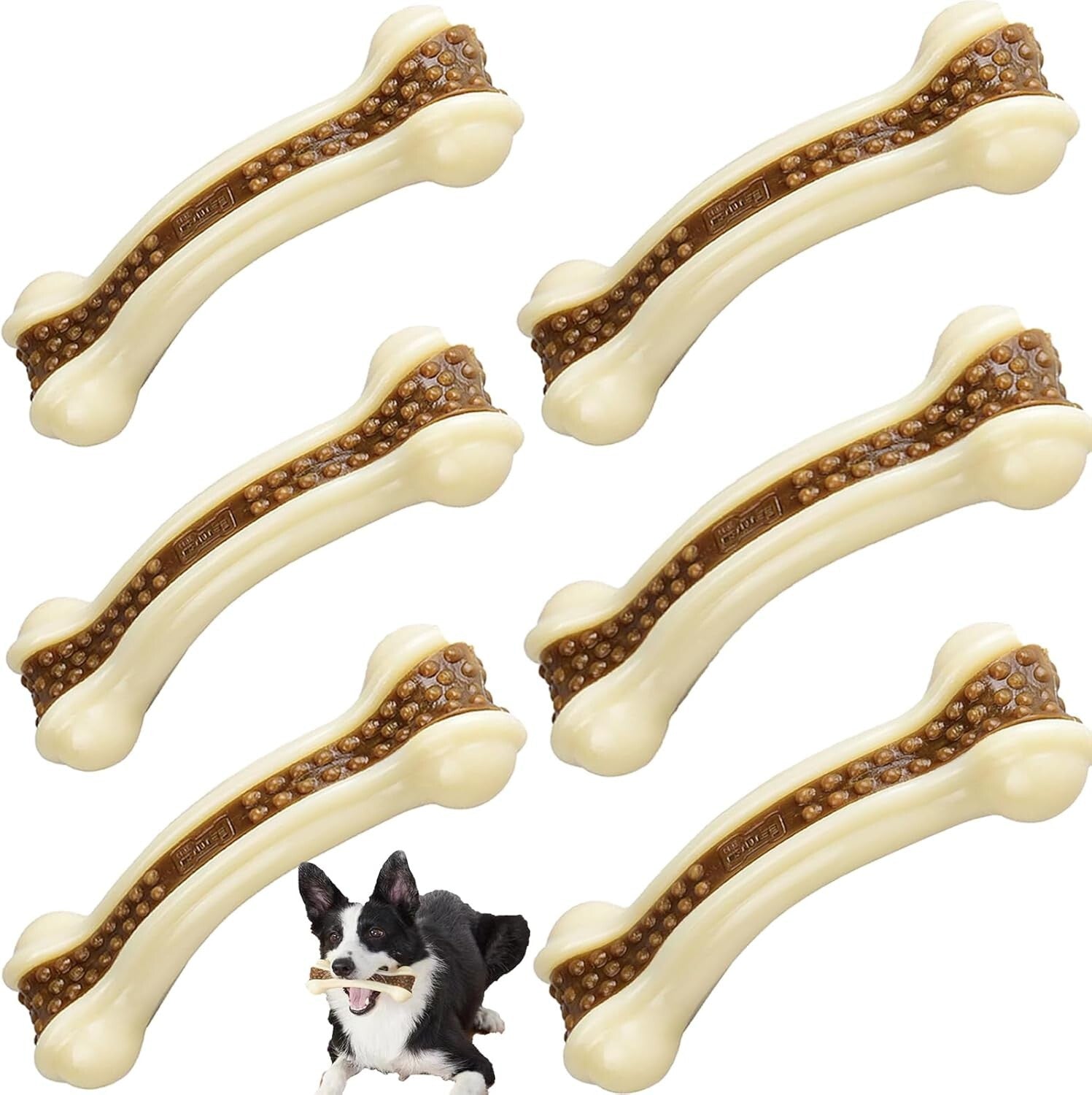 Durable Nylon Dog Bones - Ideal Chew Toys for Large/Medium Small Dogs