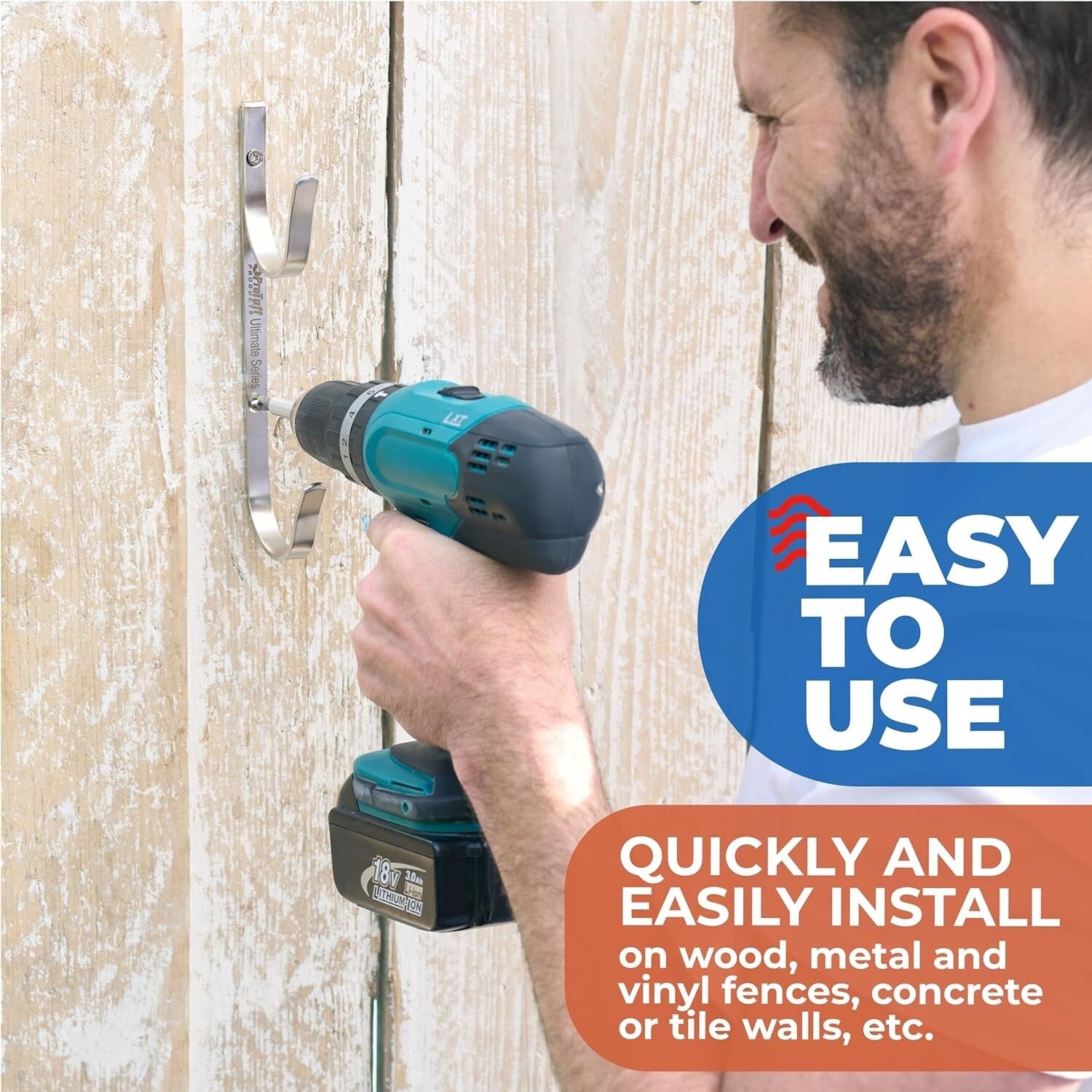 Ultimate Pool Storage Solution – 4 Stainless Steel Hooks for Easy Mounting