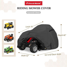 Load image into Gallery viewer, Universal Riding Lawn Mower Cover - Waterproof, Heavy Duty, Fits Up to 62"