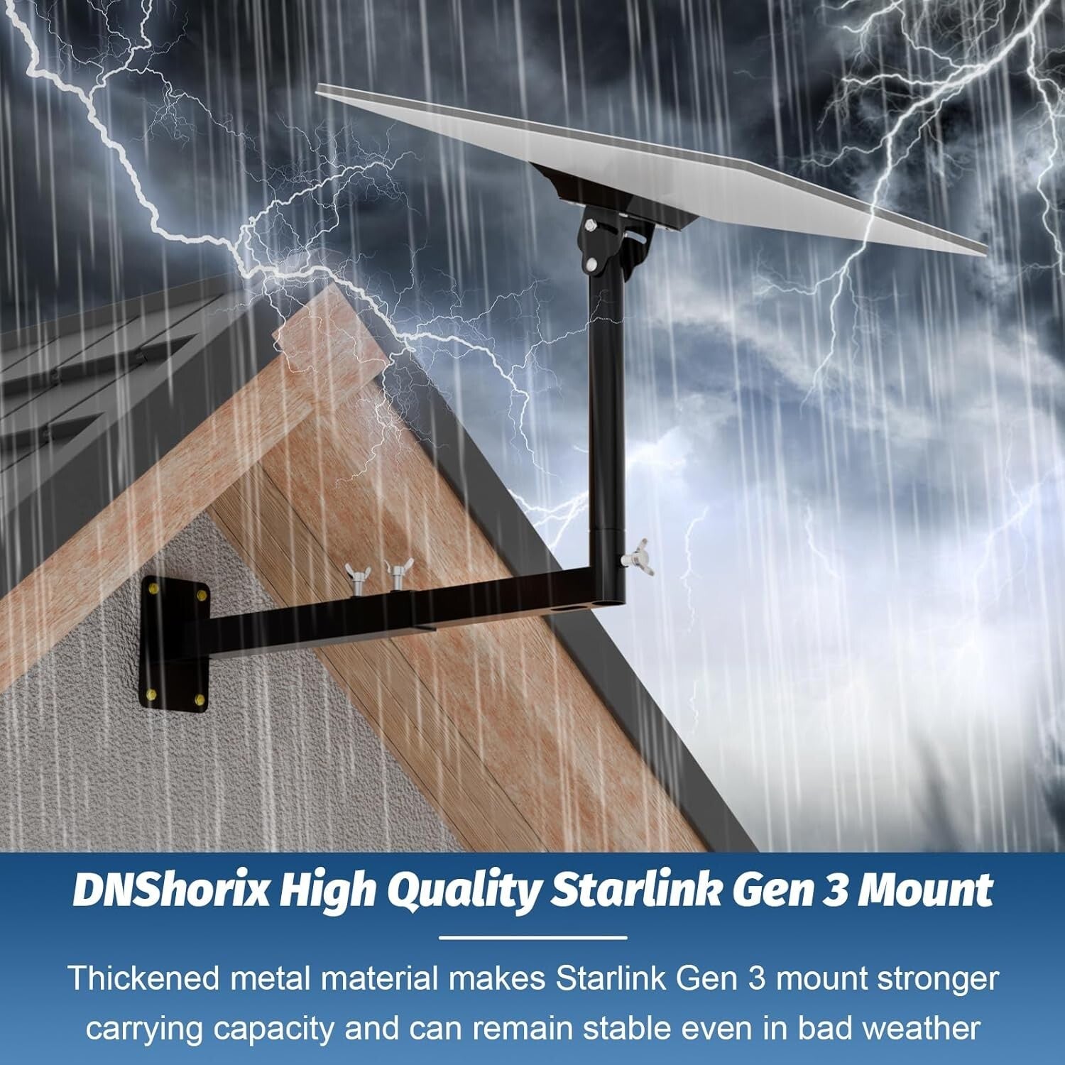 Durable Alloy Steel Starlink Gen 3 Mount, Adjustable for Optimal Signal Angle