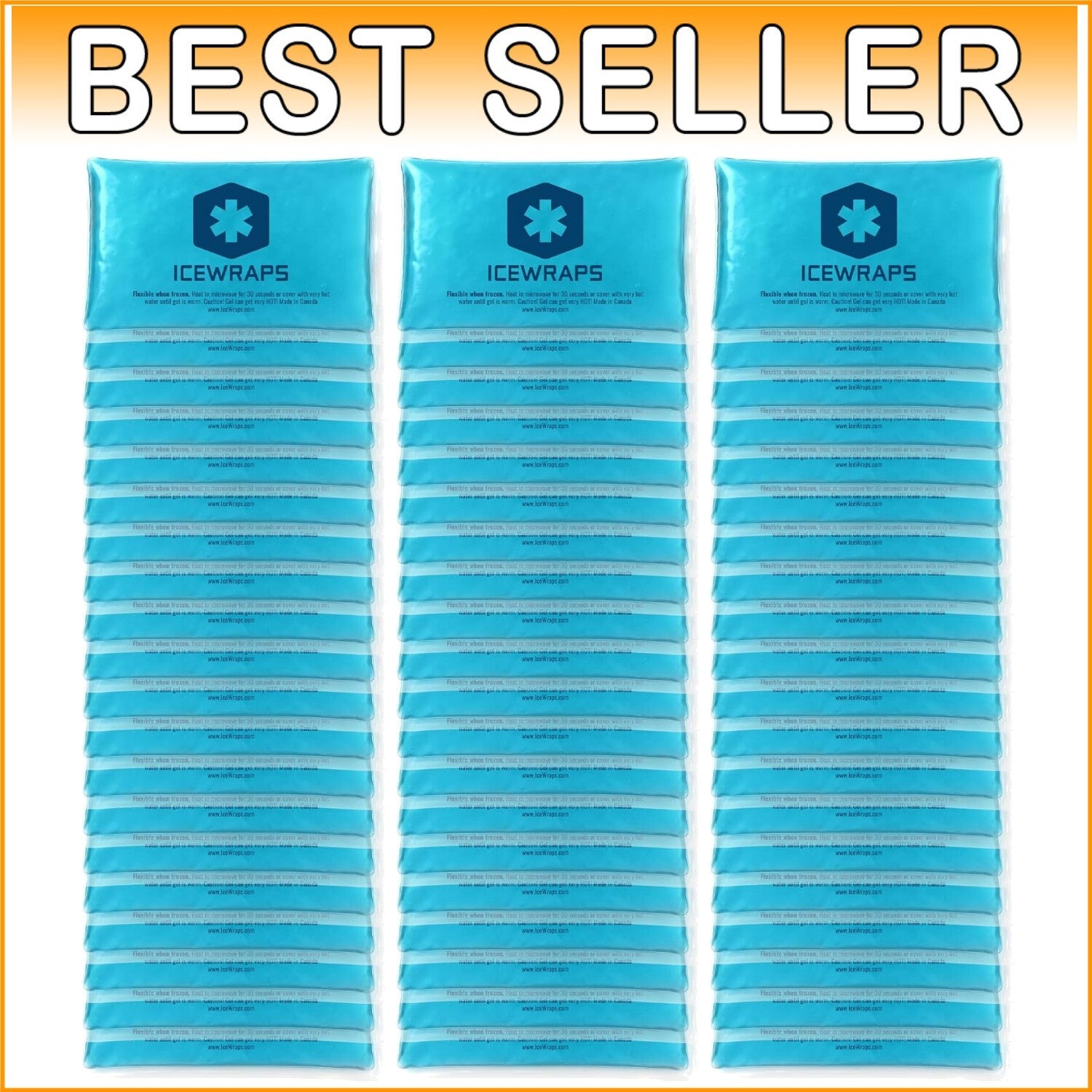 60 Pack of Reusable Hot & Cold Gel Ice Packs – Flexible Pain Relief Solution