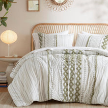 Load image into Gallery viewer, Luxury King Size Comforter Set - 3 Piece Cotton Bedding with Matching Shams