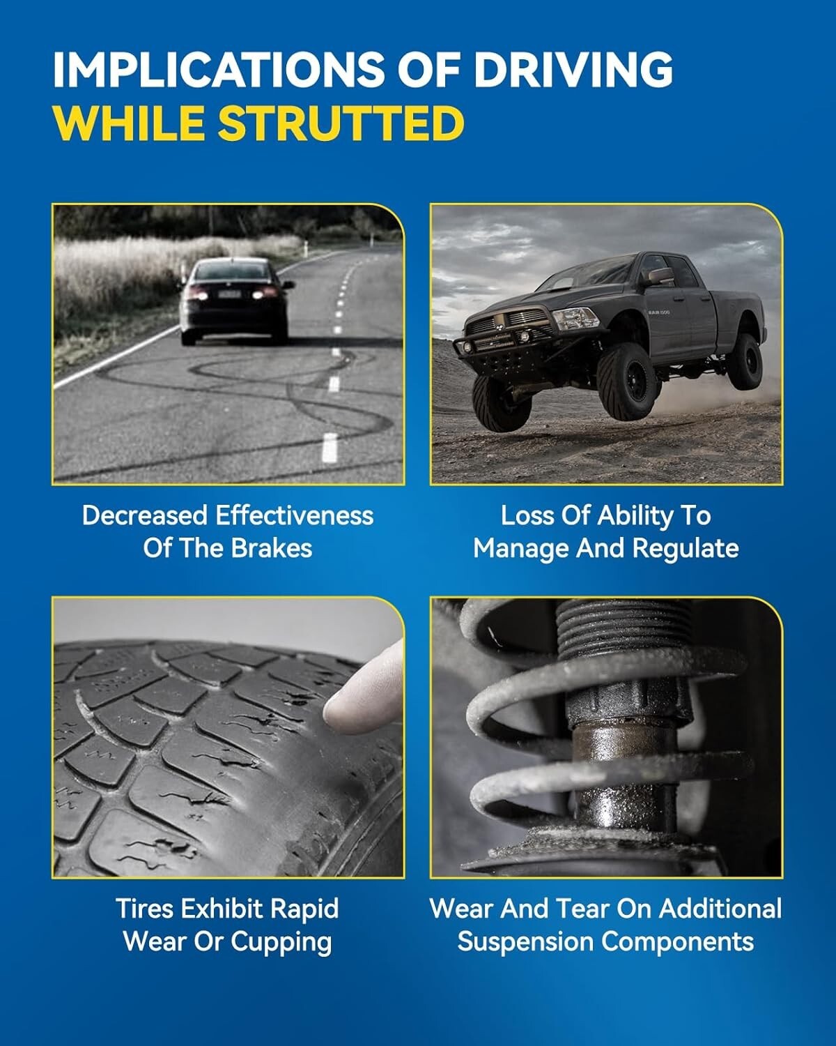 2-Piece Front Struts with Coil Spring for Rogue 2008-2012 - Metal Quality Design