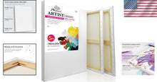 Load image into Gallery viewer, 18x24 Inch Cotton Canvas Set: 5 Pack of Triple Primed, Ideal for Oil &amp; Acrylic