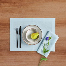 Load image into Gallery viewer, Chic Handmade Linen Placemats - 14x19 Inch Ice Water Color, Easy Care Set of 4