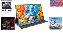 Load image into Gallery viewer, Ultra-Slim 15.6'' 1080P Portable Monitor - Eye-Care with Smart Cover &amp; Speakers