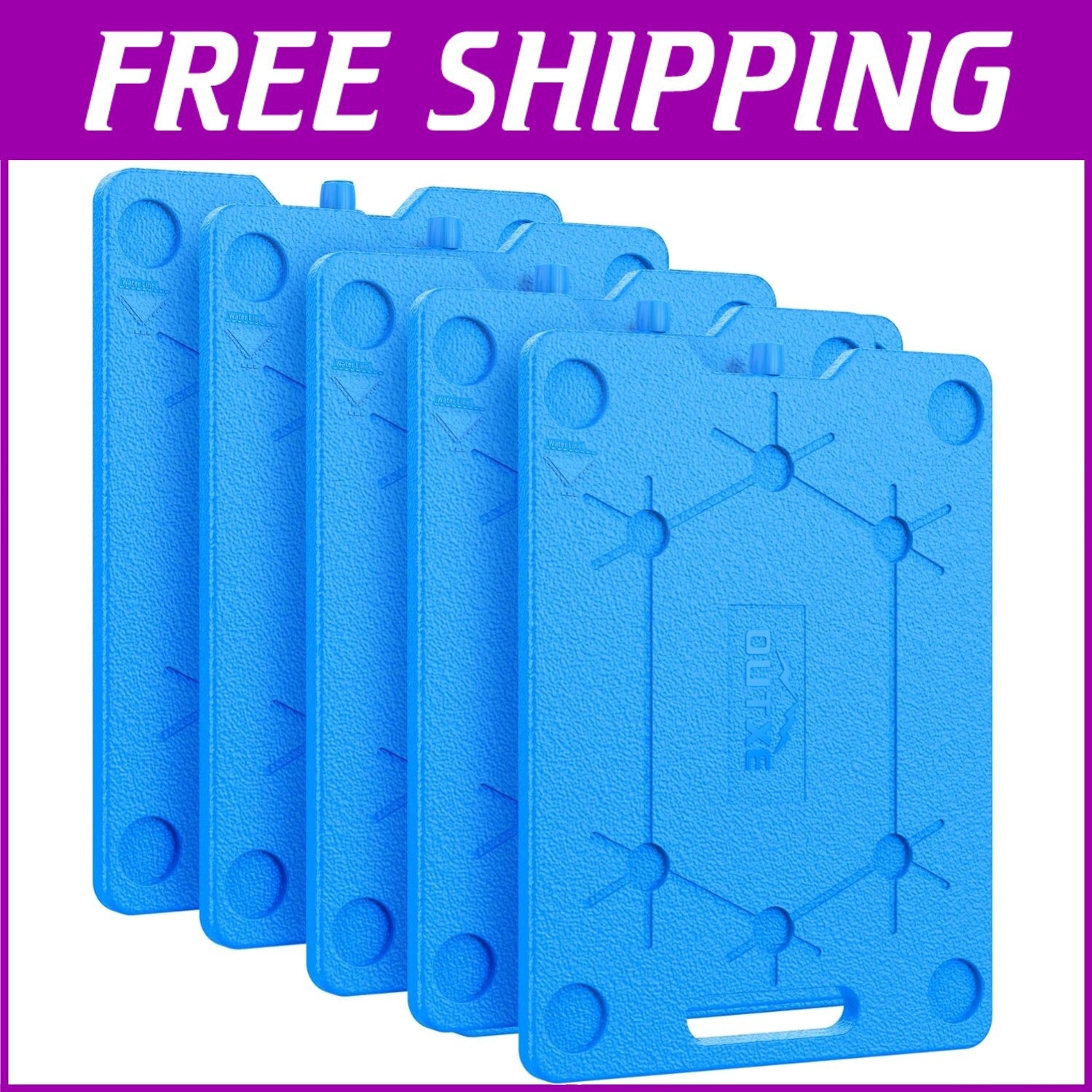 BPA-Free Ice Packs for Coolers - 18-Hour Cold Retention - 0.6 Inch Slim