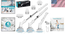 Load image into Gallery viewer, Waterproof Spin Scrubber with Extending Handle - Ideal for Bathroom Cleanings