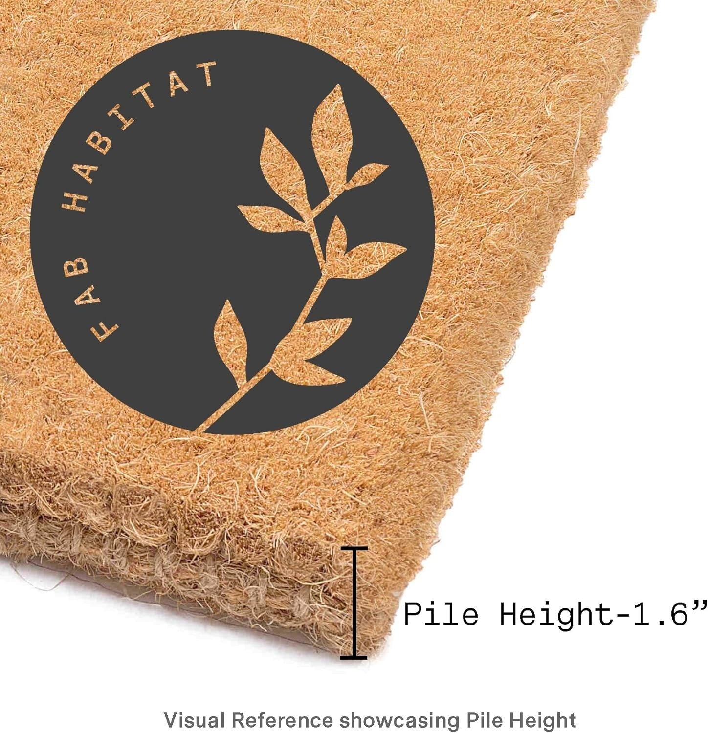 Eco-Friendly Extra Thick Doormat - Handwoven Coir with Bird Design, 18" x 30"