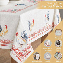 Load image into Gallery viewer, Geometric Pattern Tablecloth - 60 x 108 Inches Cotton Rectangle for Dining Room
