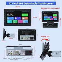 Load image into Gallery viewer, 10.1" Single Din Car Stereo: Touchscreen, Bluetooth, &amp; Backup Camera Compatible