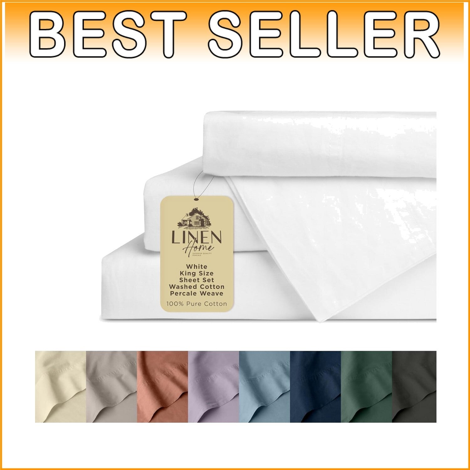 4-Piece King Cotton Sheet Set with Envelope Closure Pillowcases - Chic & Durable
