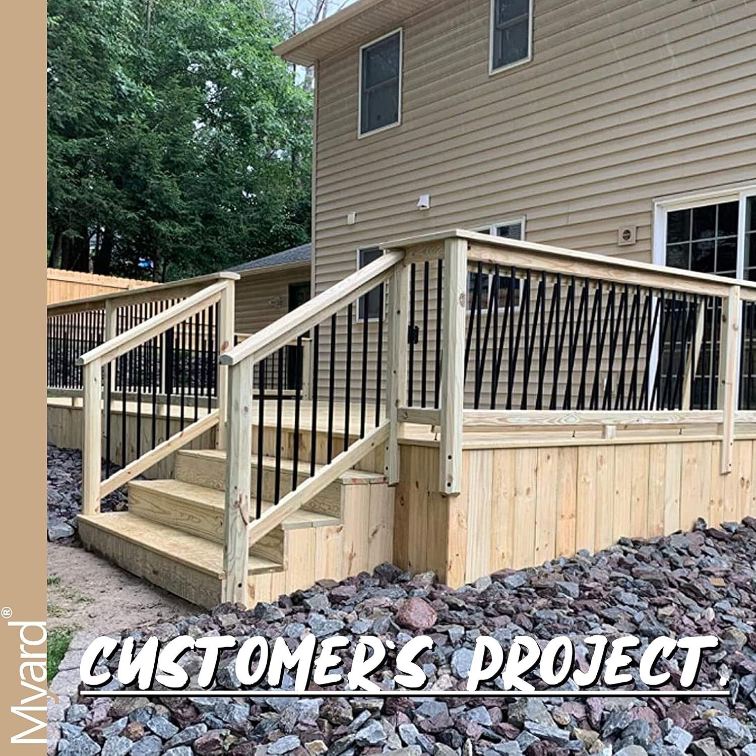 Matte Black Aluminum Balusters 32-Inch Round, Pack of 50 - Never-Rust Design