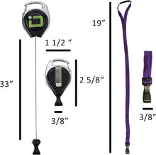 Load image into Gallery viewer, Multi-Color Dual-Card Holder with Lanyard &amp; ID Badge Reel for Secure Access