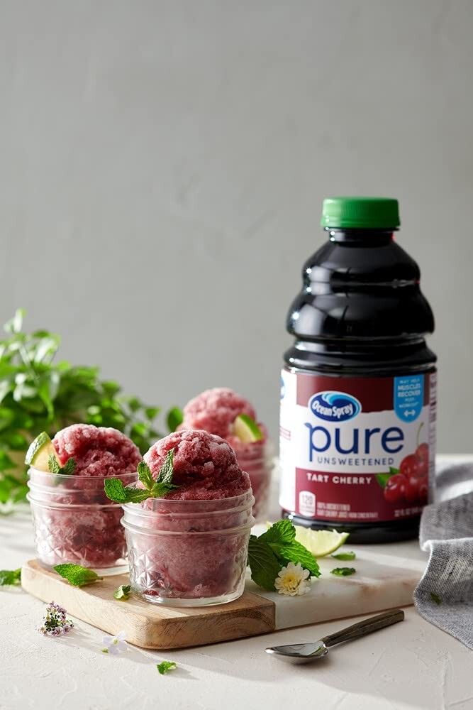 100% Pure Tart Cherry Juice, 32 Fl Oz Bottles - Pack of 8 for Optimal Health