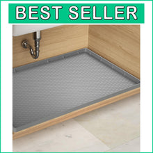Load image into Gallery viewer, Stain-Resistant Under Sink Mat - 37" x 22" Flexible Silicone for Clean Cabinets