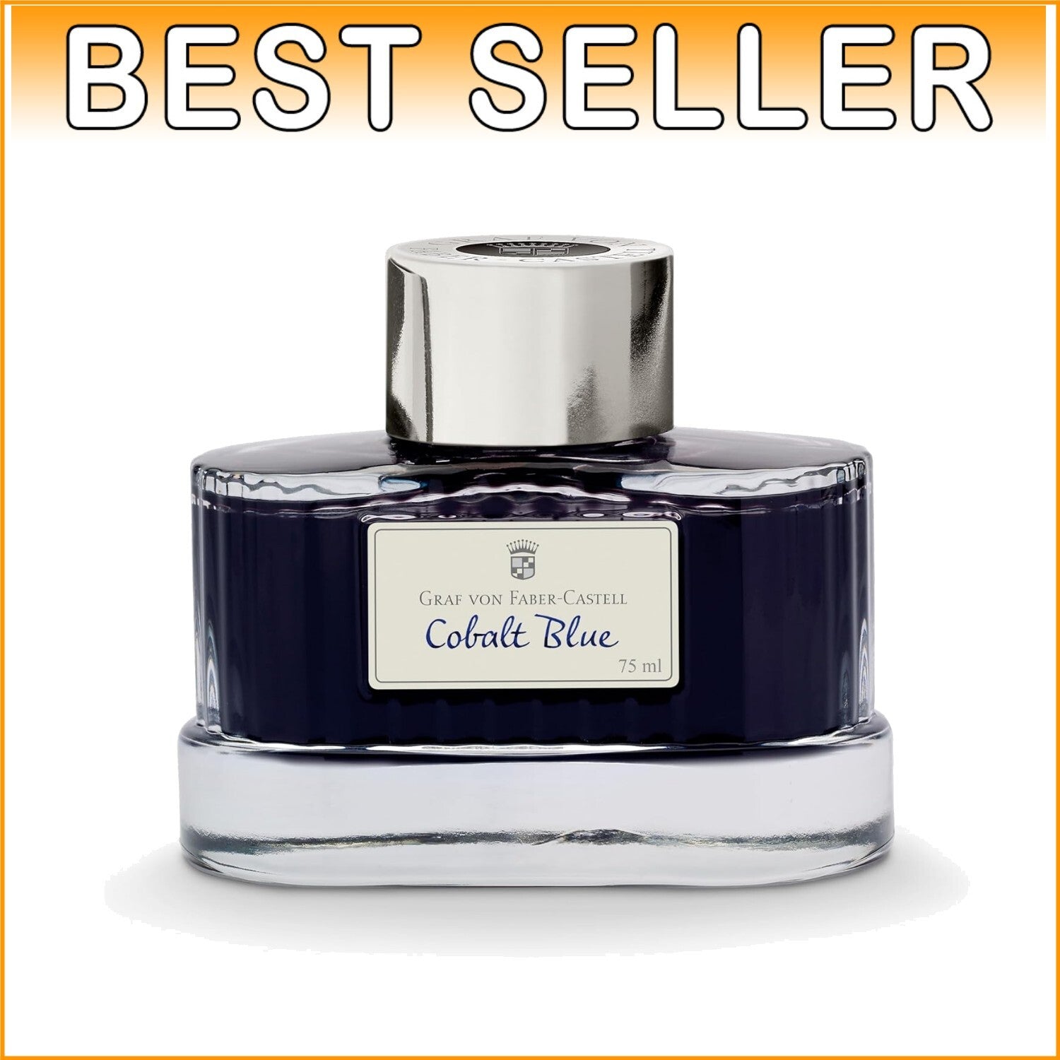 Indelible Cobalt Blue Ink in Elegant 75ml Bottle - Perfect for Creative Work