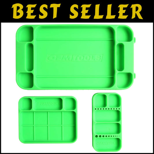 Heat-Resistant Rubber Tool Mats: 3-Piece Rounding Tray Set for Easy Organization