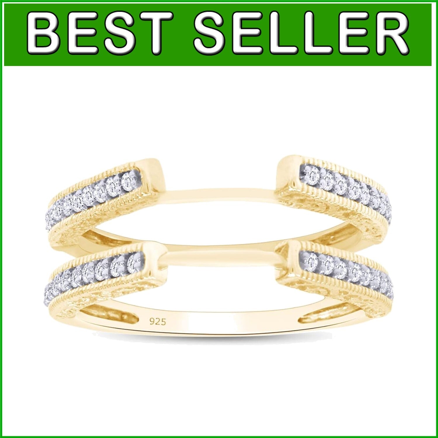 Beautiful Ring Guard Enhancer with Secure Fit for Engagement & Wedding Rings