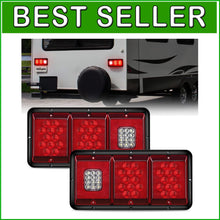 Load image into Gallery viewer, Heavy-Duty LED Triple Tail Light 2PCS - Waterproof Red Brake &amp; Signal Lights