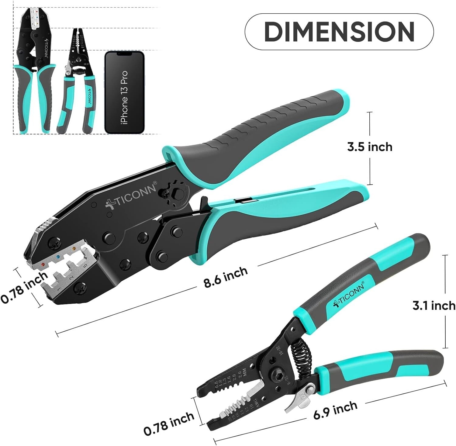 All-in-One Wire Crimp Tool Combo - Effortless Crimper for Heat Shrink Connectors