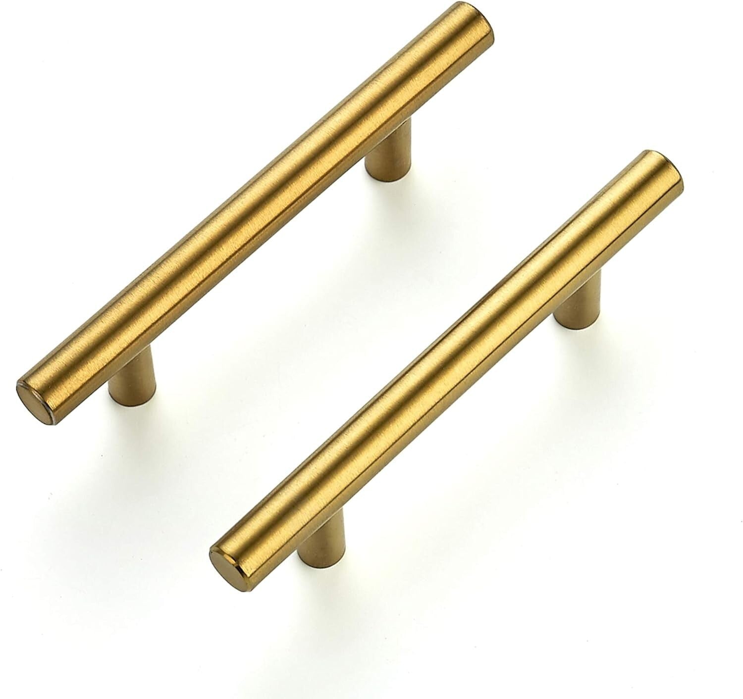 Elegant 5-Inch Stainless Steel Cabinet Pulls - 32 Brushed Brass Handles Included