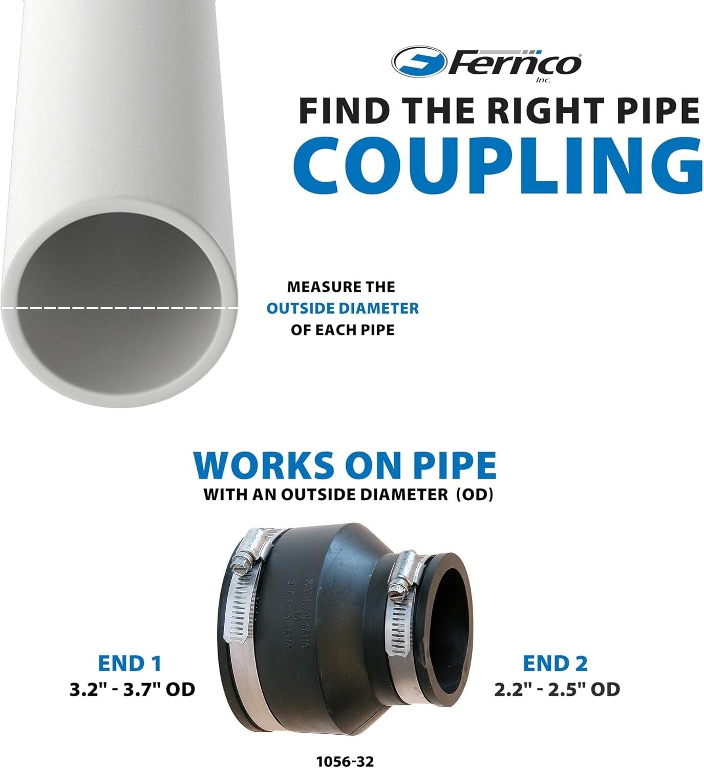 4-Pack Flexible PVC Reducing Couplings: No-Mess Installation for Quick Setup