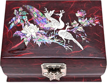 Load image into Gallery viewer, Artisan Jewelry Music Box with Butterfly Clasp &amp; Mirror – Ideal for Organizing