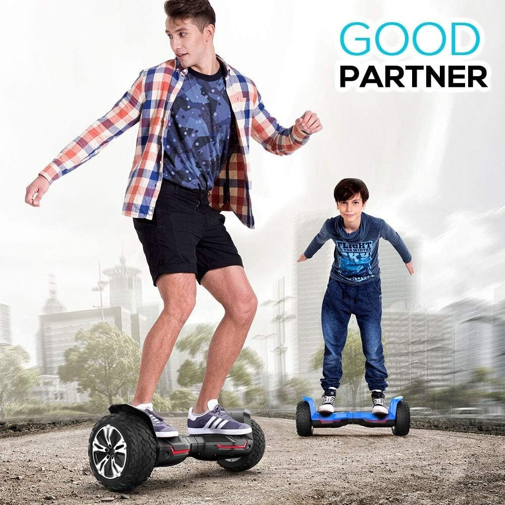 Durable Self-Balancing 8.5" Hoverboard with Bluetooth Speakers and LED Lights