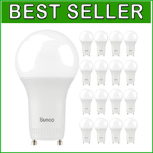 Load image into Gallery viewer, Energy-Efficient 9W GU24 LED A19 Bulbs - 16 Pack, Dimmable &amp; Shatter Resistant