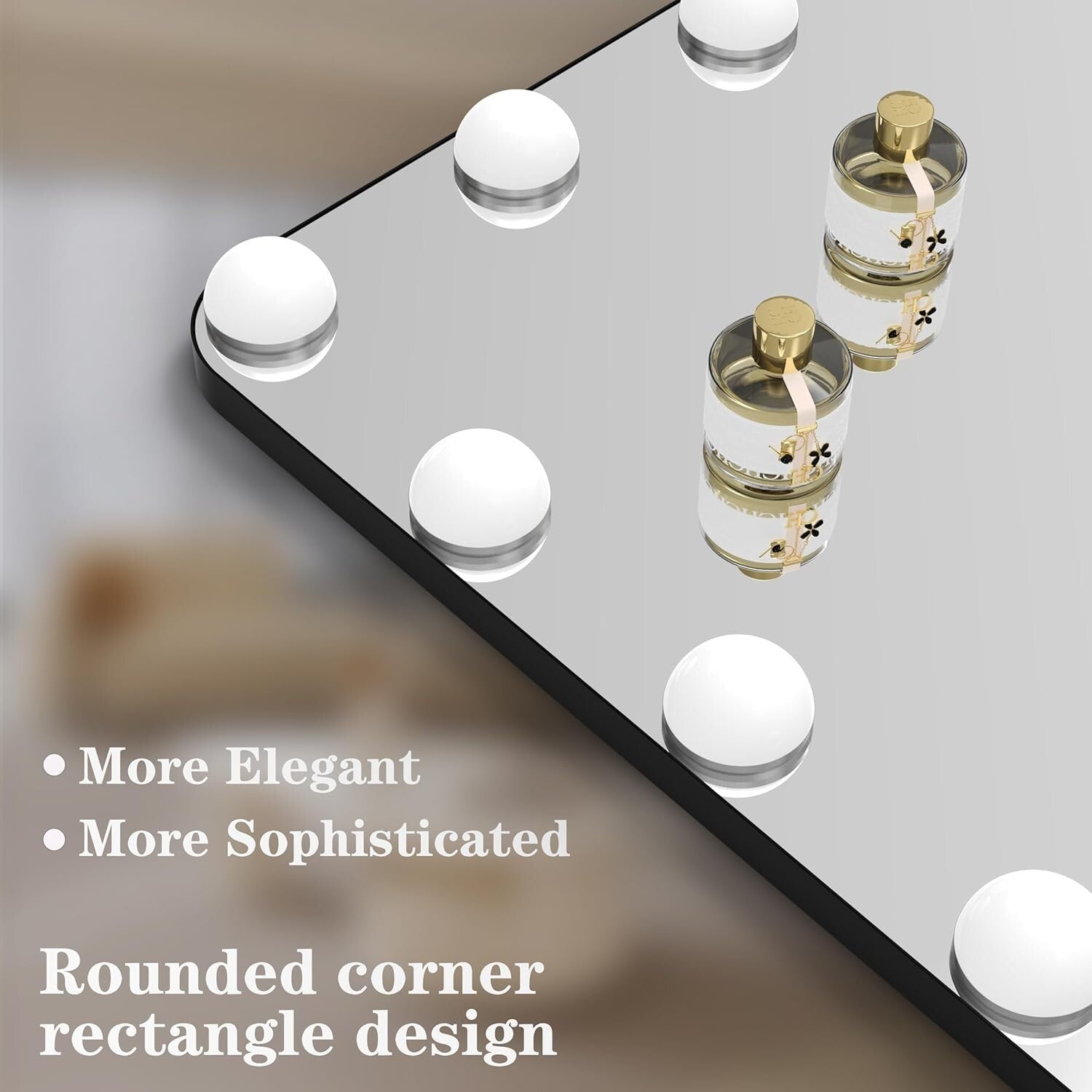 Elegant Lighted Vanity Mirror 36"x24" - 3 Lighting Modes, Touch Control & Memory