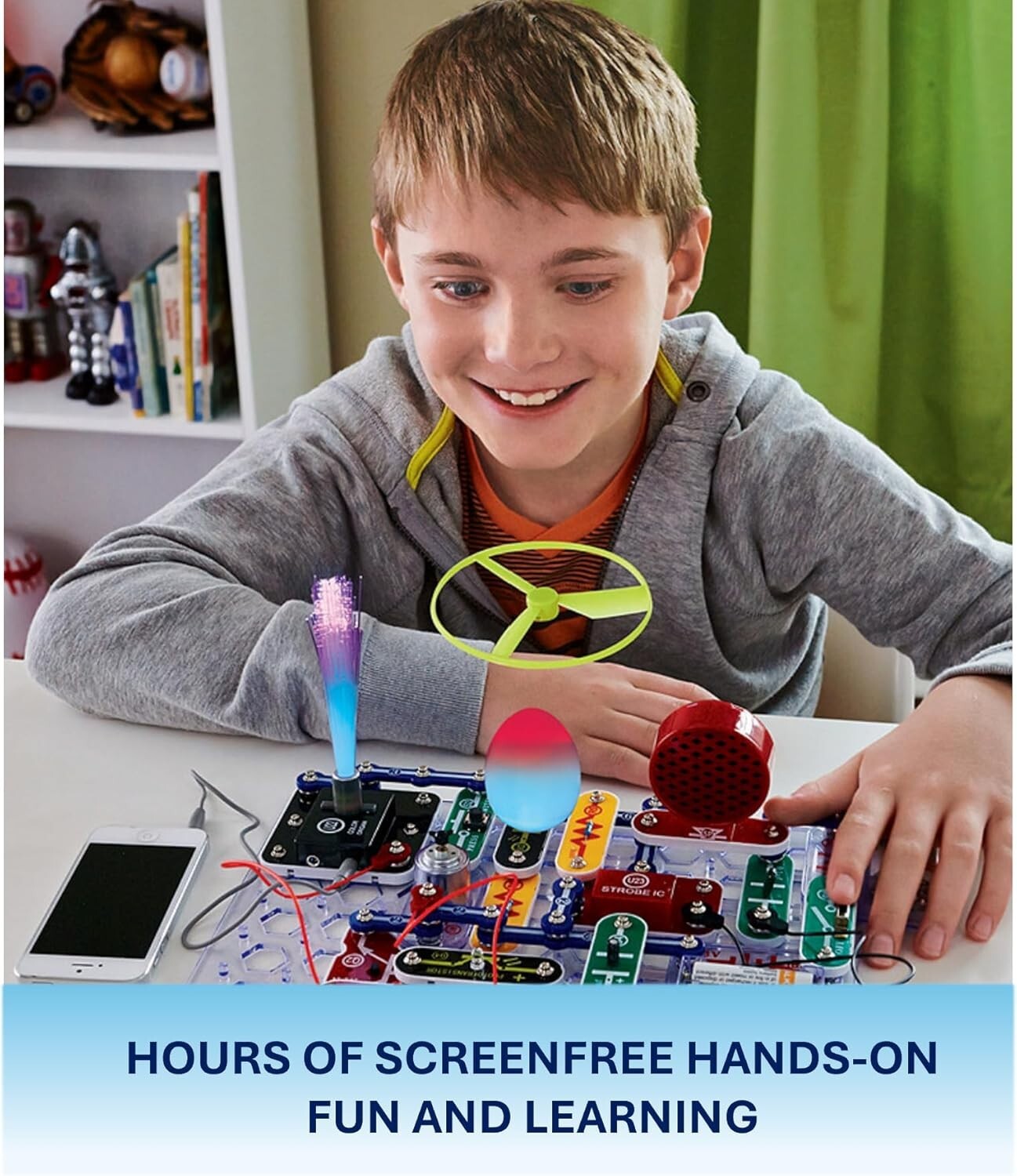 Award-Winning Light Electronics Kit | Easy STEM Fun with 55 Colorful Parts