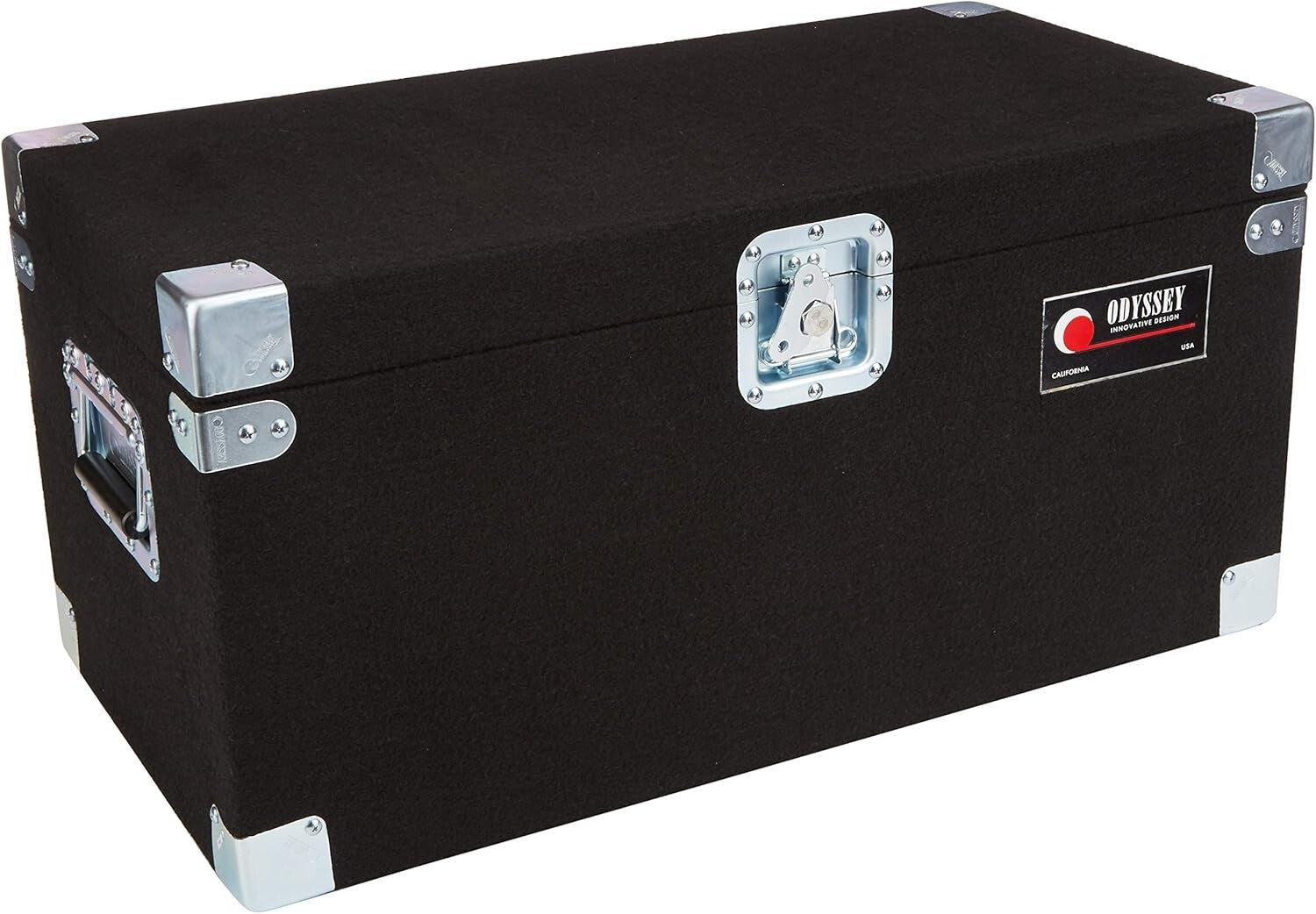 Odyssey Carpeted LP Case with Recessed Hardware - Durable Vinyl Storage Solution