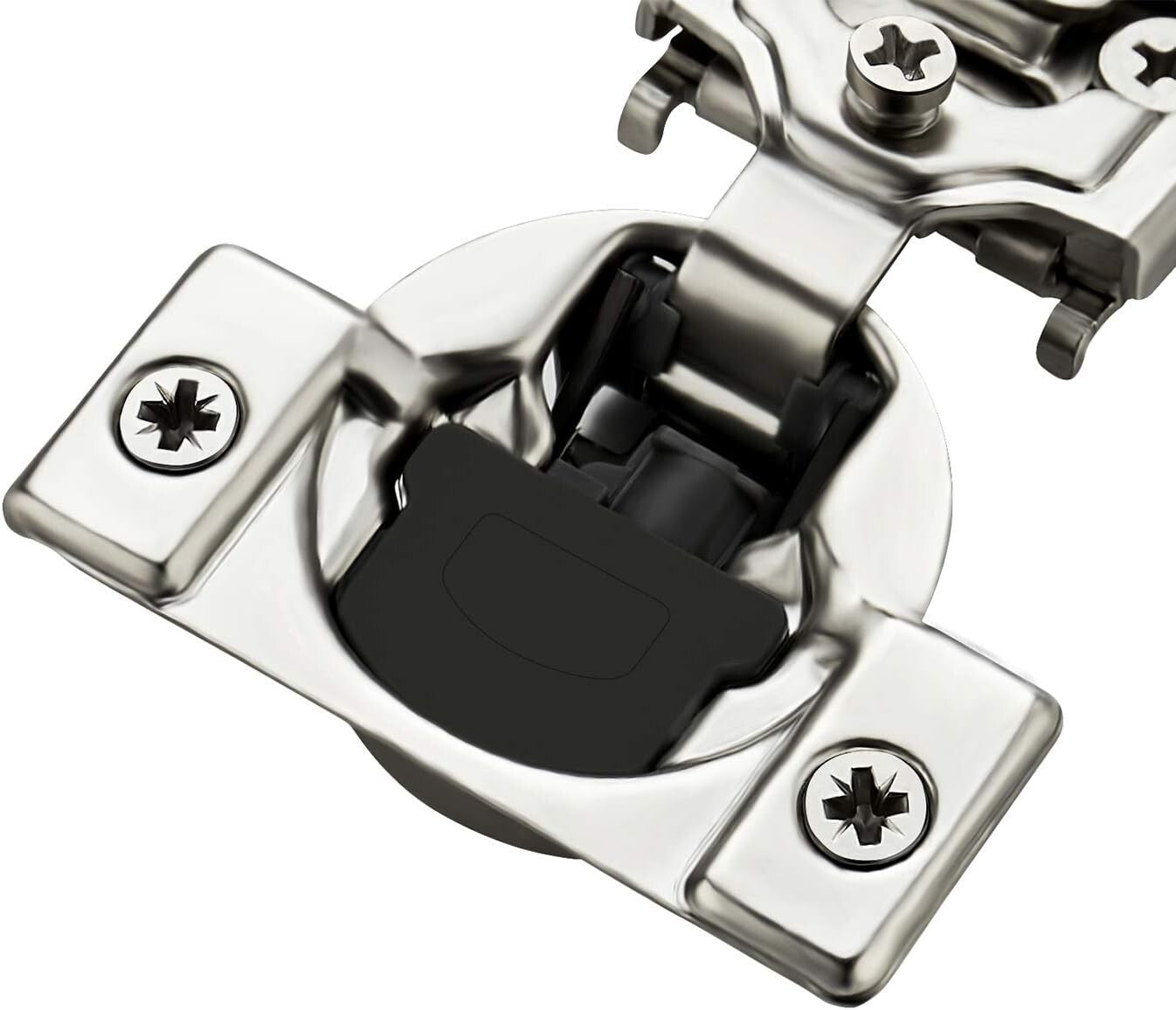 30 Pack Premium Soft Close Hinges in Satin Nickel - 1/2 Inch Overlay Design