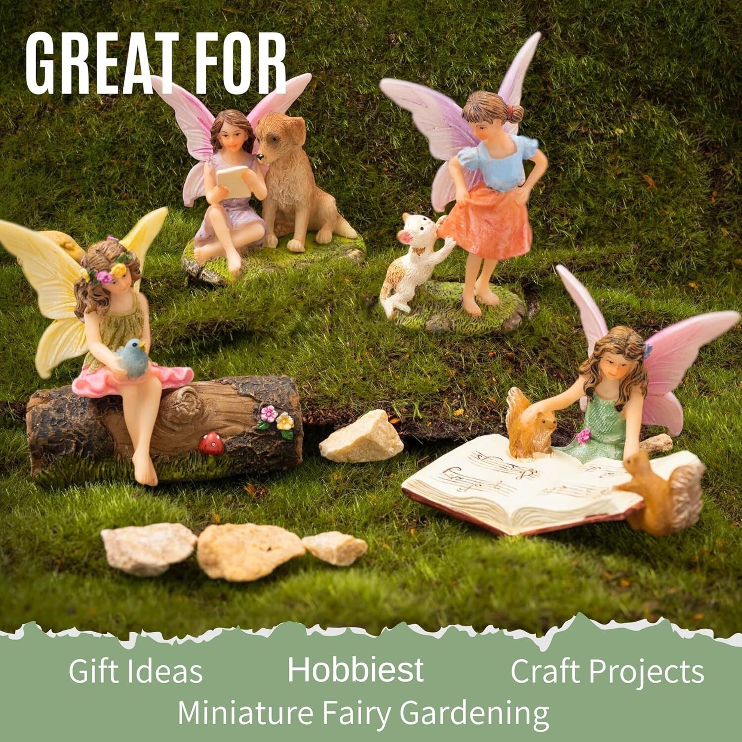 Adorable Miniature Animal Figurines for Enchanting Outdoor Fairy Gardens