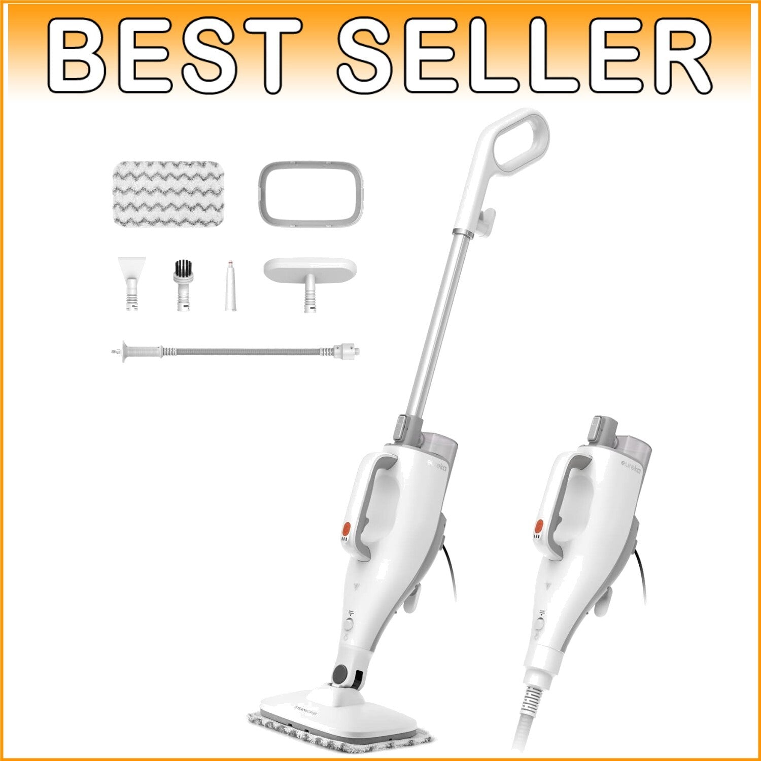 Efficient Steam Mop for Hard Floors & Rugs - Quick Heating, Lightweight Design