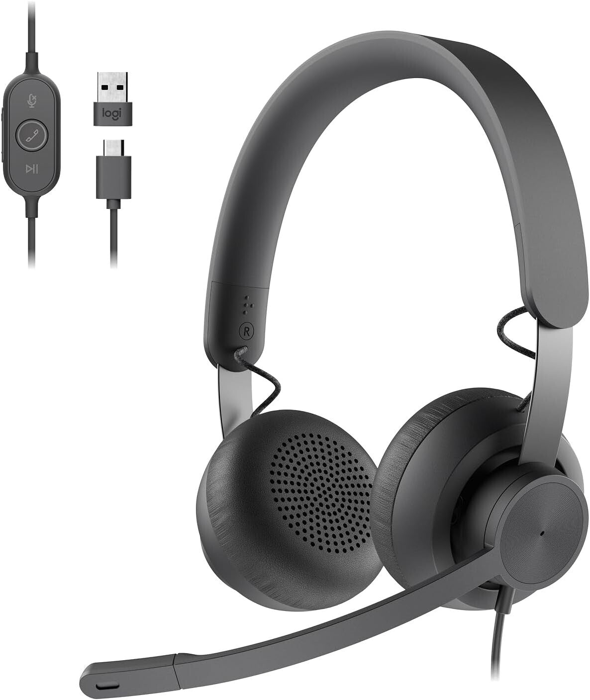 Comfortable Wired Headset with Advanced Mic for Plug-and-Play Compatibility