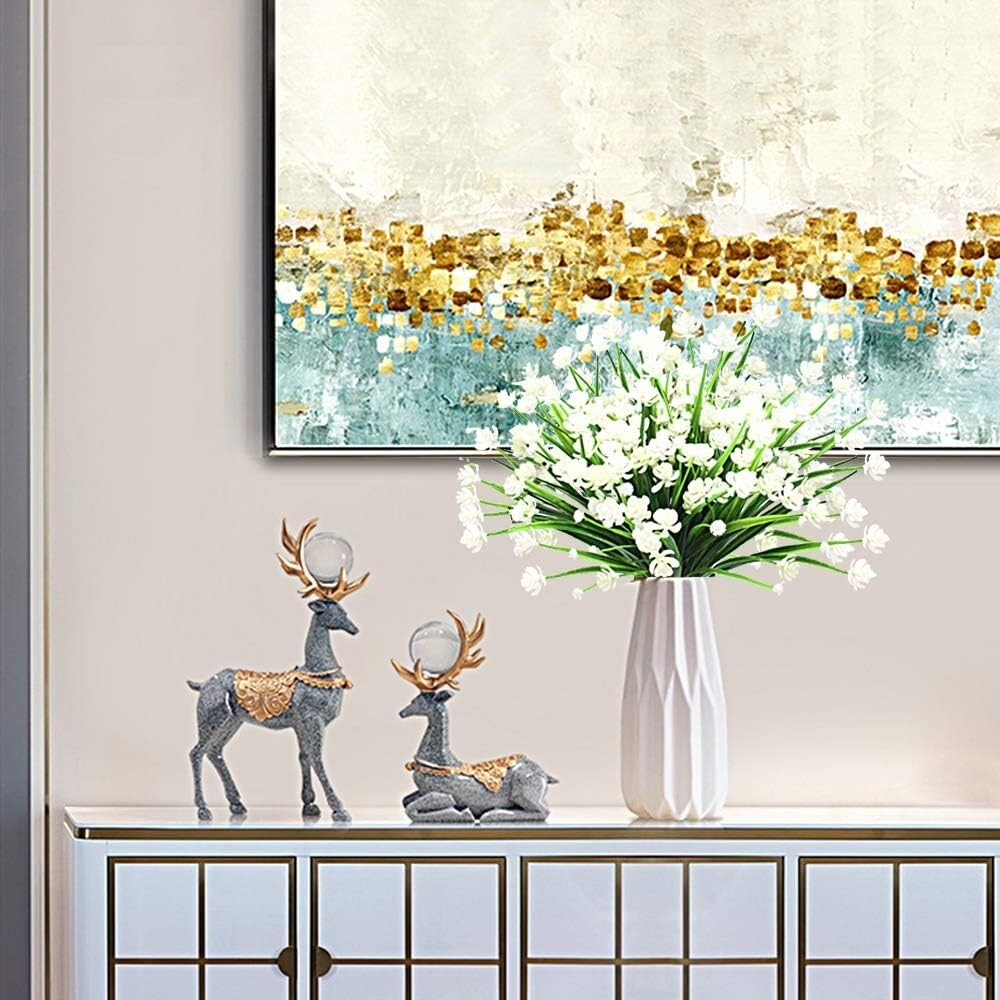 Handmade 20-Bundles of UV Resistant Faux Flowers for Wedding & Garden Decor