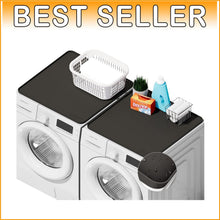 Load image into Gallery viewer, Versatile Non-Slip Washer/Dryer Top Mats - Waterproof 2-Pack 26"x26" Dark Gray