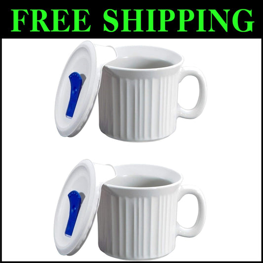 Stylish 20 oz Round Soup Mugs with Secure Lids - Perfect for Hot Meals
