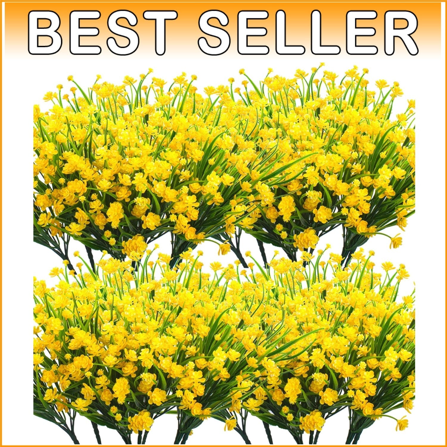 Lifelike 20 Bundle Faux Daffodil Flowers for Patios & Gardens - UV Resistant