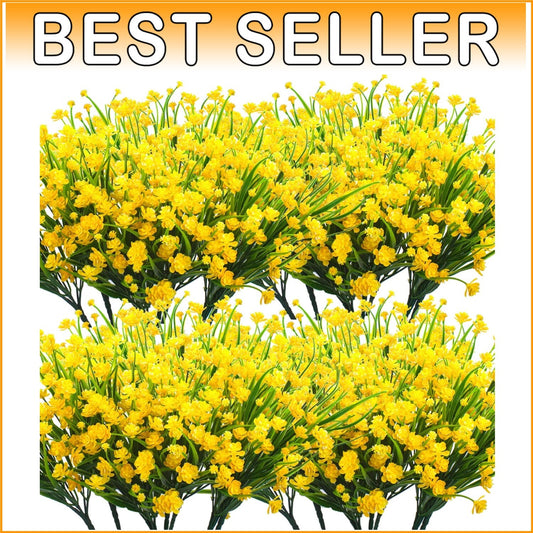 Lifelike 20 Bundle Faux Daffodil Flowers for Patios & Gardens - UV Resistant