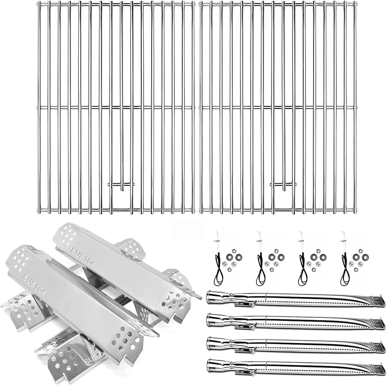304 Stainless Steel Grill Burner and Cooking Grate Replacement Kit for Nexgrill