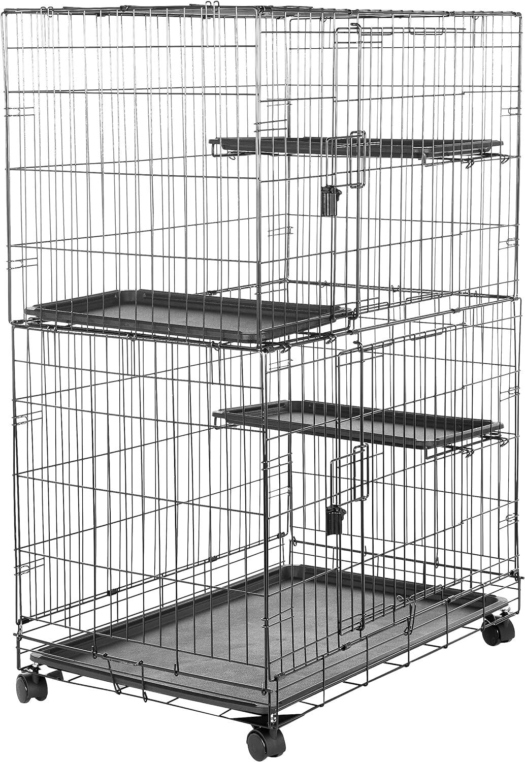 Metal 3-Tier Cat Cage Playpen: Secure & Stylish Safety for your Feline Friends