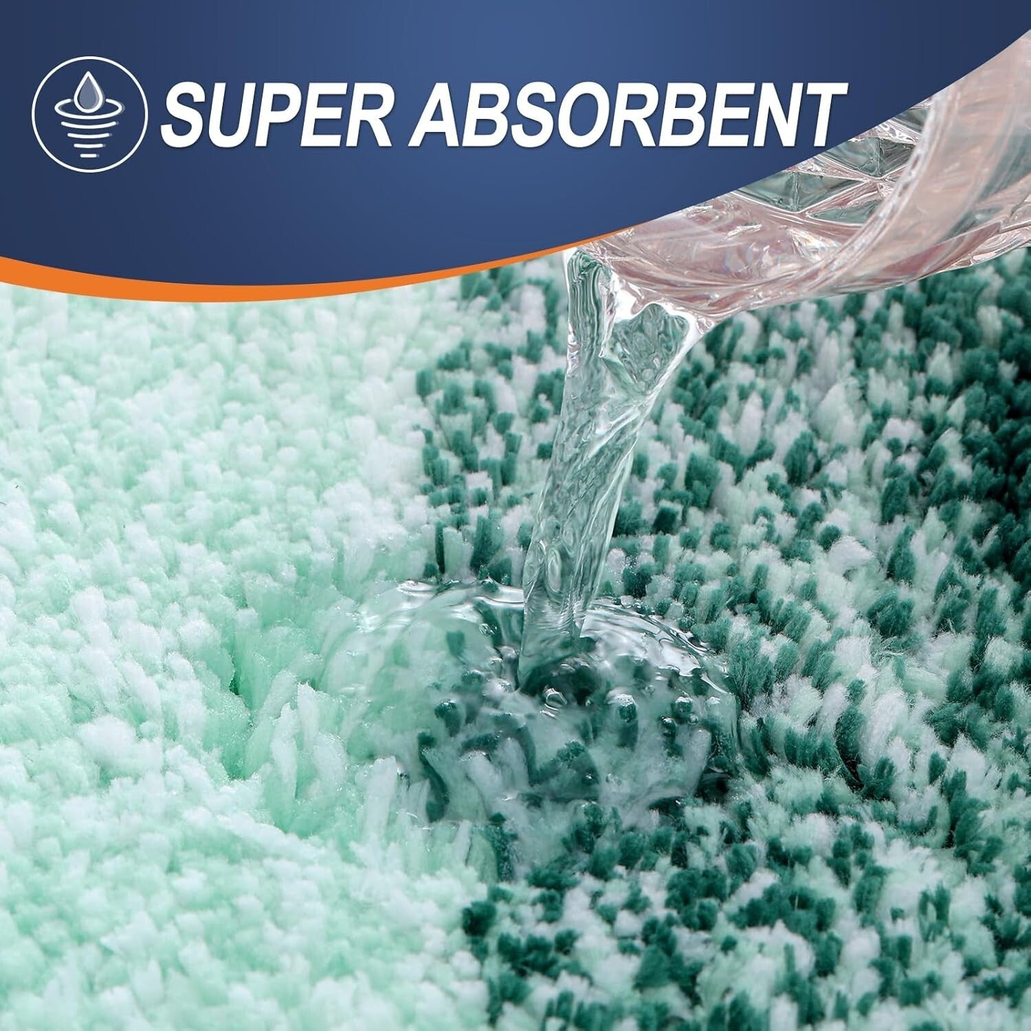 Elegant Rubber-Backed Microfiber Bath Mat 36x24 - Soft, Washable & Non-Slip