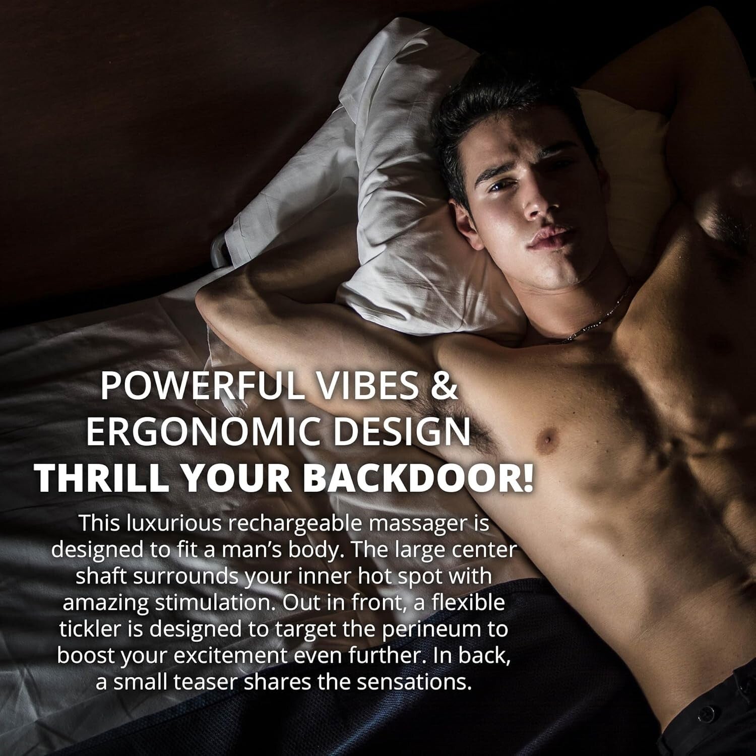 Flexible 3-Point Prostate Massager - Powerful Vibrations & Body-Safe Silicone