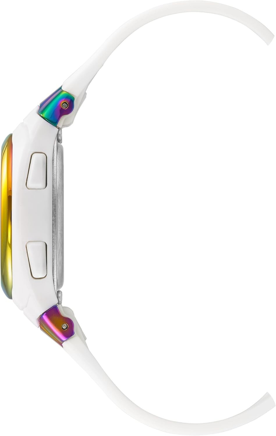 Sport Women's Digital Chronograph Watch - Iridescent Rainbow Bezel, Waterproof