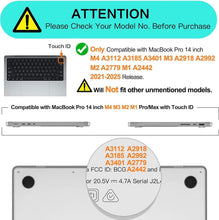 Load image into Gallery viewer, Stylish Midnight Green MacBook Pro 14 Case with Essential Accessories Included