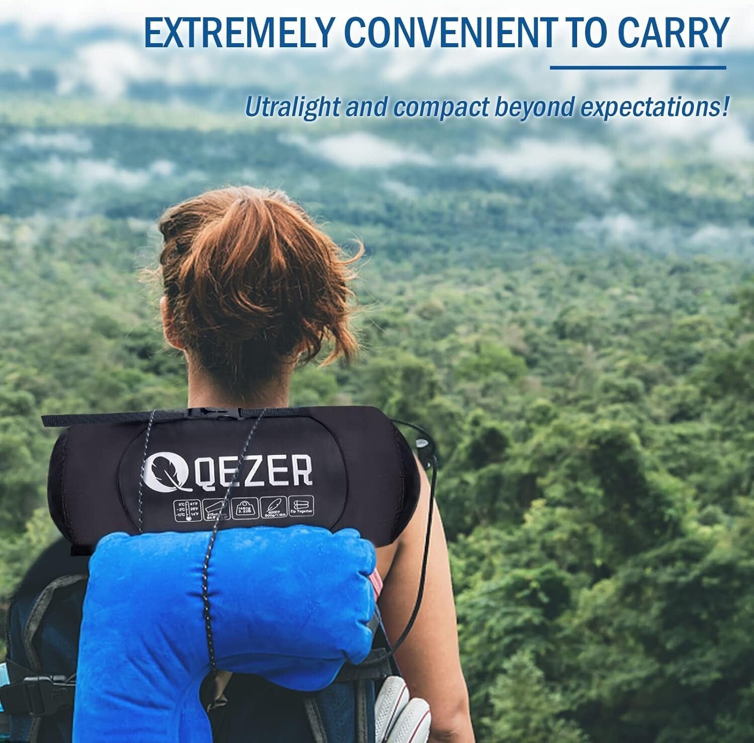 Ultralight Down Sleeping Bag for Adults - Ideal for Cold Weather Adventures